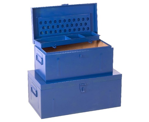 Stahlblech-Gerätekiste 440x830x340 mm, blau 