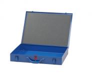 Kleinteile-Koffer aus Metall ohne Einsatzboxen, blau 