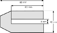 MORION-Prallschutz, Trapezform, Profilschutz 40/80/8 mm, gelb/schwarz, zum Aufstecken, Länge: 1000 mm 
